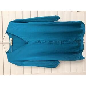 SILK Victoria's Secret Blue Pajama Top